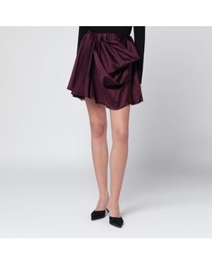 Ganni Mauve Draped Mini Skirt - Purple