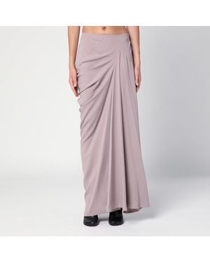 Dries Van Noten Long Draped Skirt For - Pink
