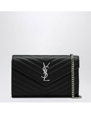Saint Laurent Clutch With Chain Cassandre - Black