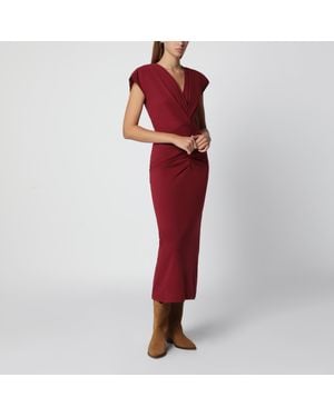 Isabel Marant Nadra Wickelkleid Aus Dunkelburgunderfarbenem Jersey - Rot