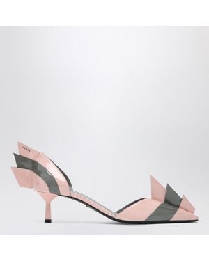 Prada Patent Leather Bicolour Pumps - Pink