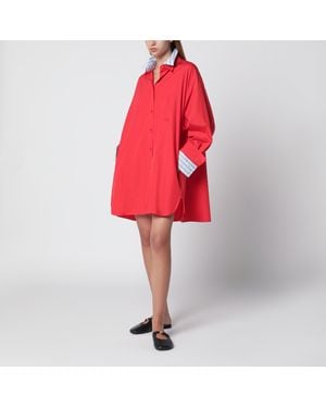 Loewe Cotton Shirt Dress - Red