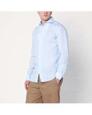 Xacus Tailor Fit Shirt In Linen - White