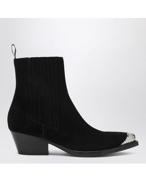 Sartore Suede Wax Ankle Boot - Black