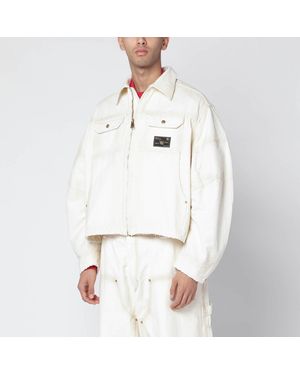 Willy Chavarria Stockton Washed-Effect Zip Jacket - White