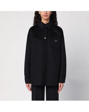 Prada Wool And Cashmere Caban - Black