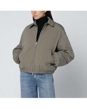 Our Legacy Blouson Bomber Vert Sauge Zippé - Marron