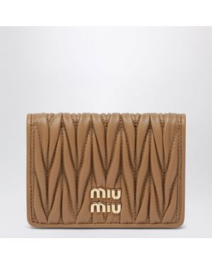 Miu Miu Caramel Card Holder - Brown
