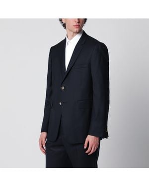 Thom Browne Single-Breasted Wool Jacket - Blue