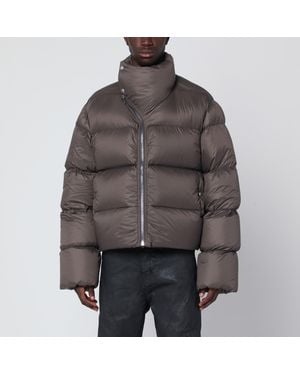 Rick Owens Powder-Colored Turle Zip Down Jacket - Brown