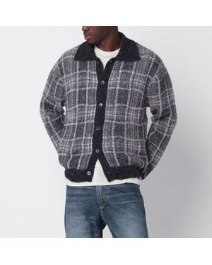 Our Legacy Checked Evening Polo Jumper - Grey