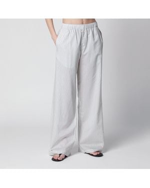 Rohe Silk Striped Pyjama Trousers - Grey