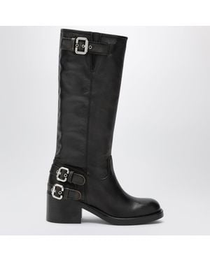 Chloé Dakota Bikerstiefel Aus Kalbsleder - Schwarz