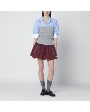 Miu Miu Mini Dress With Re-Nylon Skirt - Red