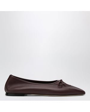 Dear Frances Leather Gala Ballet Flats - Brown