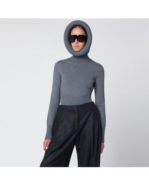 Alaïa Wool Hoodie - Blue