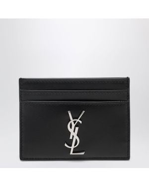 Saint Laurent Monogram Credit Card Holder - Black