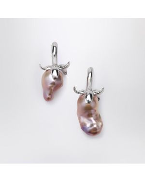 Loewe Strawberry Earrings - White