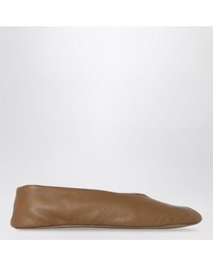 The Row Mule Stella En Cuir - Marron