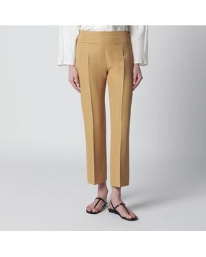 Alberta Ferretti Ankle-Length Trousers - Natural