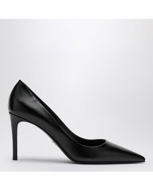 Prada Décolleté in pelle con logo - Nero