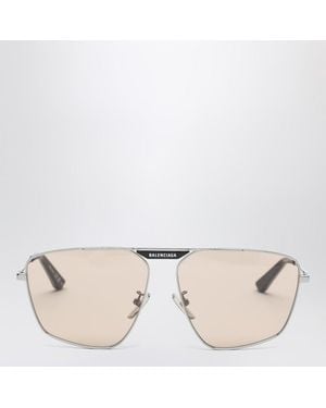 Balenciaga Tag 2.0 Navigator Light Sunglasses - Natural