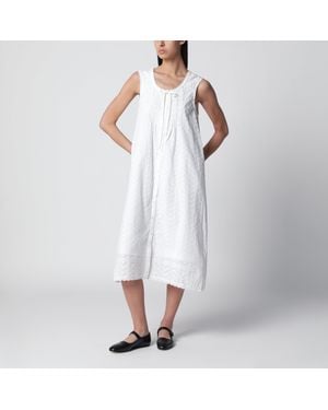 DUNST Embroidered Babydoll Dress - White