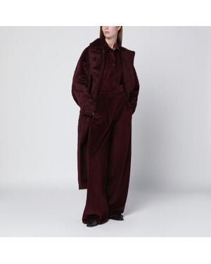 Max Mara Cappotto color ciliegia in alpaca e lana - Rosso