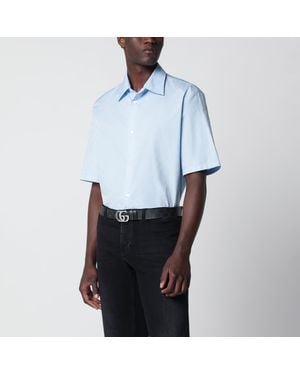 Gucci Gg Cotton Poplin Short-Sleeve Shirt - White
