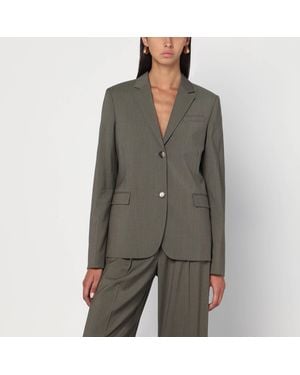 ジャケット LOEWE KHAKI JACKET WITH SLIT ON THE BACK Loewe Khaki Jacket With Slit On The Back in Green | Lyst
