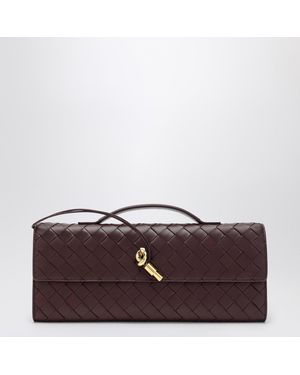Bottega Veneta Andiamo Clutch Bag With Handle - Red