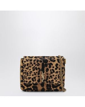Saint Laurent Kate Tasche Mit Leopardenmuster Aus Leder Mit Ponyfell-Effekt - Braun