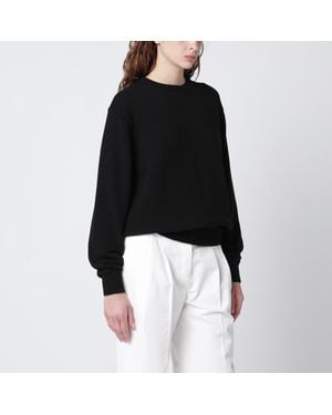 TOTEME Cotton Crew Neck Jumper - Black