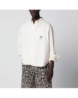 Brain Dead Ivory Button-Down Cotton Shirt - White