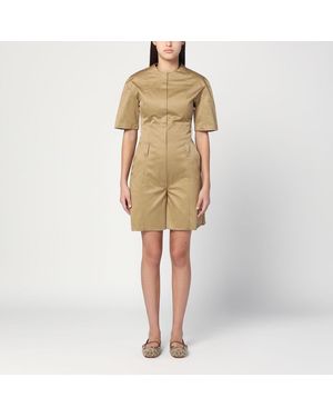 Thelatest Camel-Coloured Short Jumpsuit - Natural