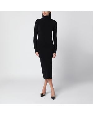 Gucci Midi Turtleneck Dress - Black