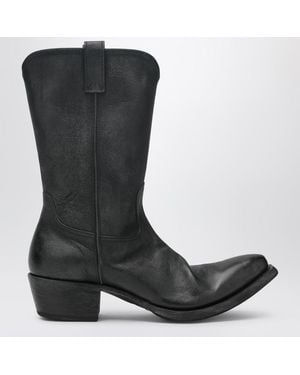 Prada Stivali texani neri in pelle - Nero