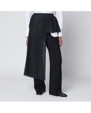 MKDT STUDIO Avery-Atelier Pleated Half-Skirt - Blue