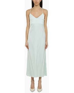 IVY & OAK Noel Light Aqua Satin Dress - Green
