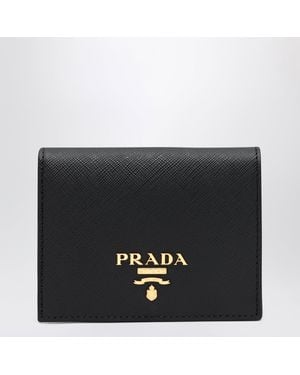 Prada Saffiano Leather Small Wallet - Black