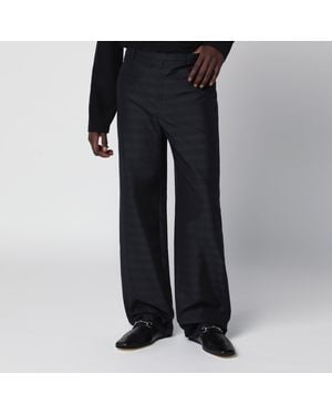Gucci Wide And Silk Pants - Black