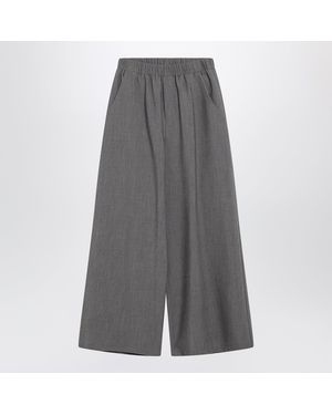 Douuod Oversized Chrysanthemum Trousers - Grey