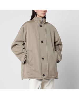 AURALEE Reversible Short Coat - Natural