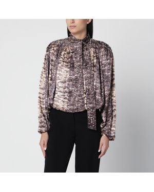 Isabel Marant Laraya Bluse Aus Seide Mit Python-Print - Rot