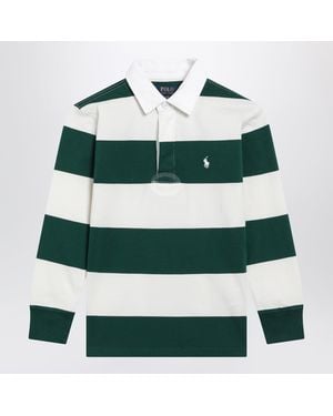 Polo Ralph Lauren And Striped Cotton Polo Shirt - Green