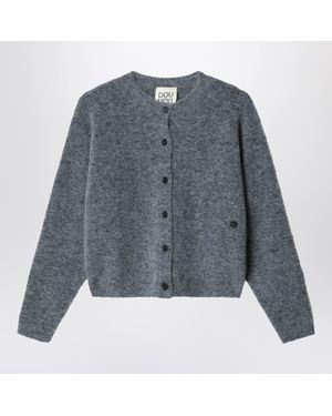 Douuod Mélange Alpaca-Blend Cardigan - Grey