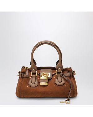 Chloé Paddington Suede Calf Leather Bag - Brown