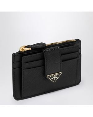 Prada Saffiano Zipped Card Case in Black Lyst UK