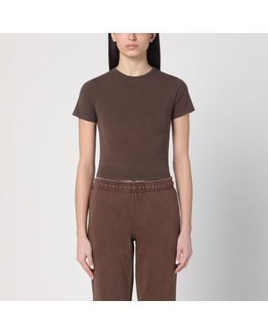 Entire studios Cropped T-Shirt - Brown