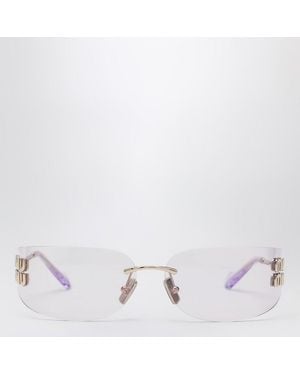Miu Miu Logo Sunglasses - White